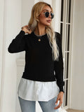 Slim Knitted Two Piece Sweater Aosig