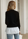 Slim Knitted Two Piece Sweater Aosig