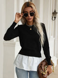 Slim Knitted Two Piece Sweater Aosig