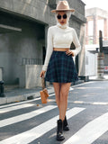 Slim Pleated Skirt Aosig