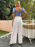 Slim Wide Leg Pants Aosig