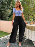 Slim Wide Leg Pants Aosig