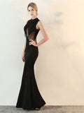 Slim round neck evening dress Aosig