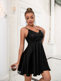 Sling Dress V Neck Little Black Dress Aosig