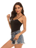 Sling Embroidered Slim Fit Bottoming Bodysuit Aosig