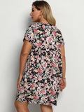 Sling Floral High Waist Loose Dress Aosig