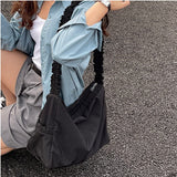 Solid Color Baguette Bag Single Bag Aosig
