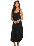 Solid Color Halter Home Nightdress Aosig