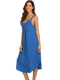 Solid Color Halter Home Nightdress Aosig