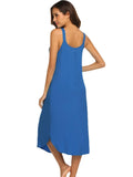 Solid Color Halter Home Nightdress Aosig