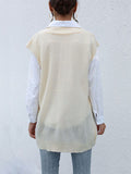 Solid Color Knitted Vest Aosig