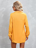 Solid Color Long Sleeve Shirt & Shorts Suit Aosig