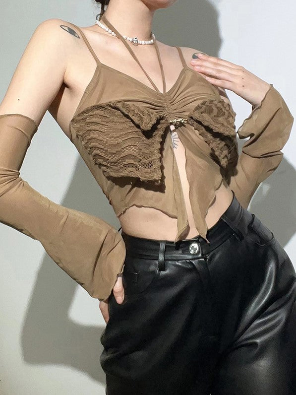 Solid Color Slim Navel Hanging Neck Straps Vest Aosig
