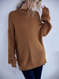Solid Color Turtleneck Sweater Aosig