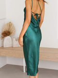 Solid Color Waist Slim Suspender Skirt Aosig