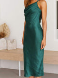 Solid Color Waist Slim Suspender Skirt Aosig
