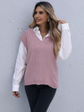 Solid Color v-neck Vest Aosig