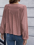 Solid Pleated Doll Shirt Aosig