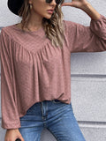 Solid Pleated Doll Shirt Aosig