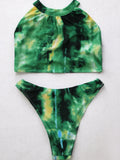 Split Color Bikini Swimsuit Aosig
