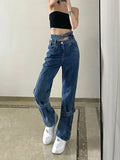 Straight Leg Denim Trousers Aosig