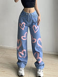 Straight Leg Jeans Hip Hop Casual Pants Aosig