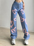 Straight Leg Jeans Hip Hop Casual Pants Aosig