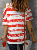 Strapless American Flag Cutout T-shirt Aosig