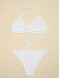 Strappy Cut-out Bikini Swimsuit Aosig