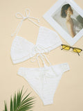 Strappy Cut-out Bikini Swimsuit Aosig