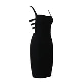 Strappy Sleeveless Backless Midi Bandage Dress Aosig