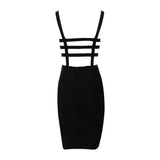 Strappy Sleeveless Backless Midi Bandage Dress Aosig