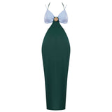 Strappy Sleeveless Backless Midi Bodycon Dress HB76020 Aosig
