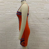 Strappy Sleeveless Color Diamond Mini Bandage Dress H01002 Aosig