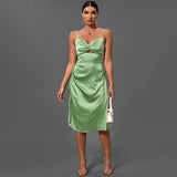 Strappy Sleeveless Cut Out Midi Bodycon Dress Aosig