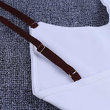 Strappy Sleeveless Cut Out Mini Bandage Dress PF1107 Aosig