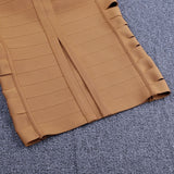 Strappy Sleeveless Cut Out Over Knee Bandage Dress PF19176 Aosig