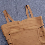 Strappy Sleeveless Cut Out Over Knee Bandage Dress PF19176 Aosig