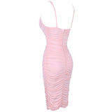 Strappy Sleeveless Cutout Over Knee Bodycon Dress HI1071 Aosig