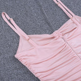 Strappy Sleeveless Cutout Over Knee Bodycon Dress HI1071 Aosig