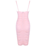 Strappy Sleeveless Cutout Over Knee Bodycon Dress HI1071 Aosig