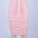 Strappy Sleeveless Cutout Over Knee Bodycon Dress HI1071 Aosig
