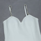 Strappy Sleeveless Drill Chain Midi Bandage Dress PZL2894 Aosig