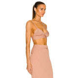 Strappy Sleeveless Exposed Waist Bandage Set Aosig