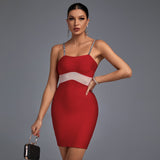 Strappy Sleeveless Hollow out Mini Bandage Dress Aosig