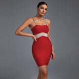 Strappy Sleeveless Hollow out Mini Bandage Dress Aosig