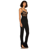 Strappy Sleeveless Lace Bandage Jumpsuit SJ061607 Aosig