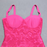 Strappy Sleeveless Lace Midi Bandage Dress PZL2937 Aosig