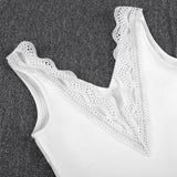 Strappy Sleeveless Lace Mini Bandage Dress PP091912 Aosig