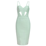 Strappy Sleeveless Midi Cut Out Bandage Dress HB79150 Aosig